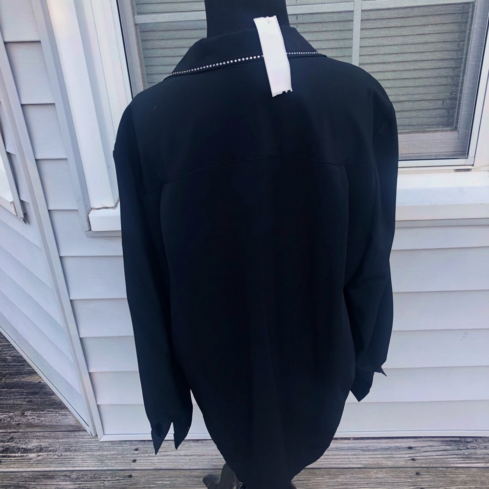 Philippe Marques Button Down Rhinestone/ Black Bl… - image 4